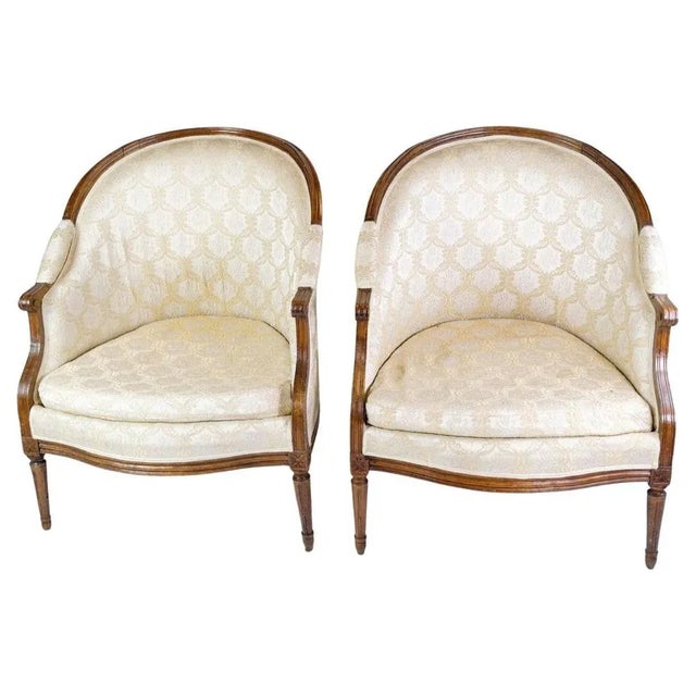 Set of Louis Seize Chairs in Polished Mahogany For Sale - Image 9 of 9