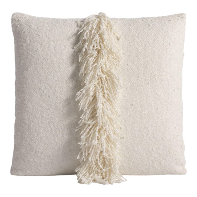 Lancaster Signature Fringe Pillow in Berber Ivory For Sale