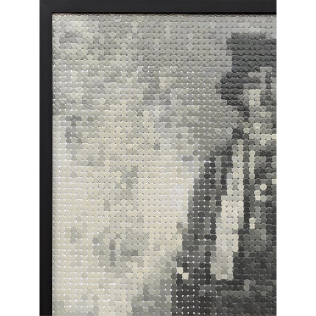 Francisco Vital "Billy the Kid" Contemporary Western Black & Tan Pixelated Outlaw Portrait, 2025 For Sale - Image 4 of 10
