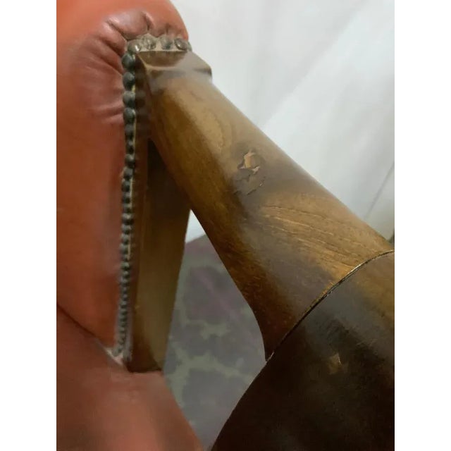 Early 1900s desk armchair designed by Ernesto Basile (attributed) for Ducrot (attributed).