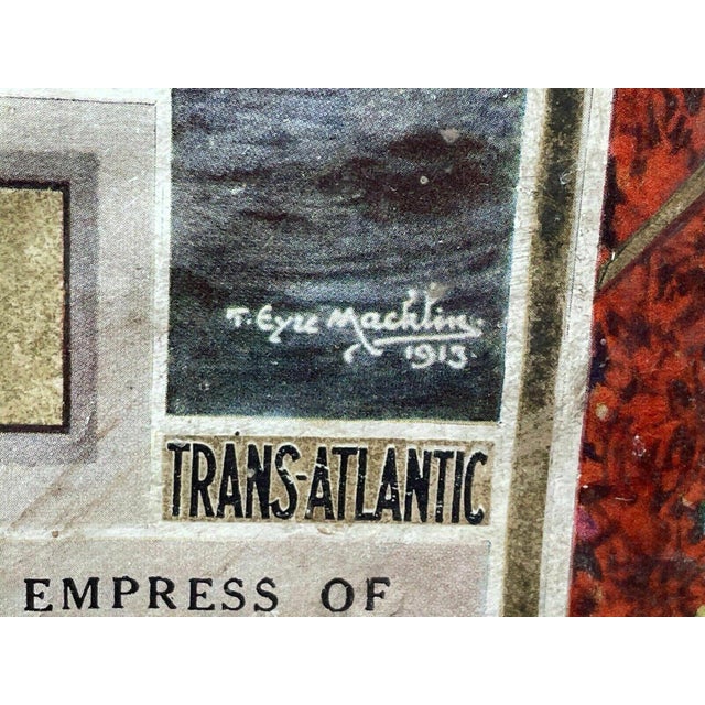 Antique Canadian Pacific Railway Advertising Poster Showcard, Belfast to Canada, c.1913, Framed For Sale - Image 9 of 12