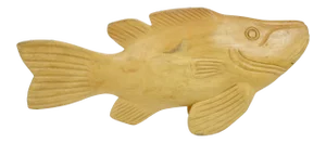 Artisan Carved Wood Fish Figurine