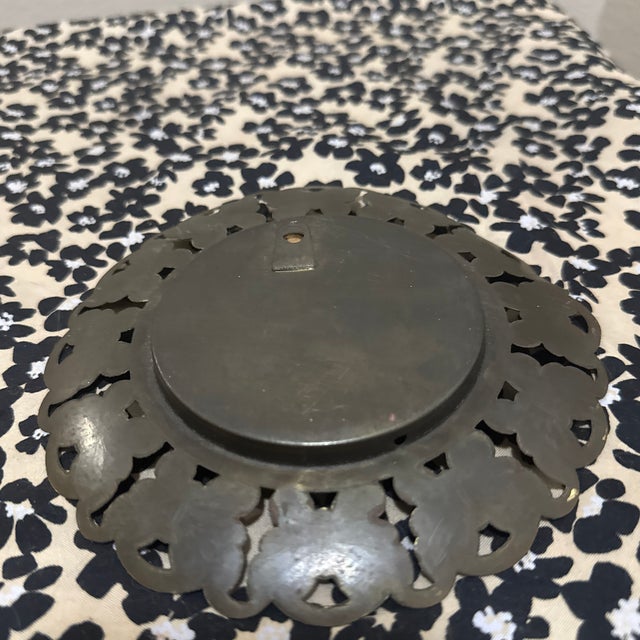 Mid-Century Modern Vintage Ornate Brass Butterfly Frame With j.s. Bach Portrait Print For Sale - Image 3 of 5