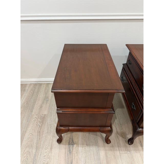 Chocolate 1990s Jaclyn Smith Furniture Collection Nighstands by Largo, Pair For Sale - Image 8 of 12