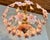 1980s Pink Murano Style Hand Painted Floral Glass Chandelier For Sale - Image 14 of 16