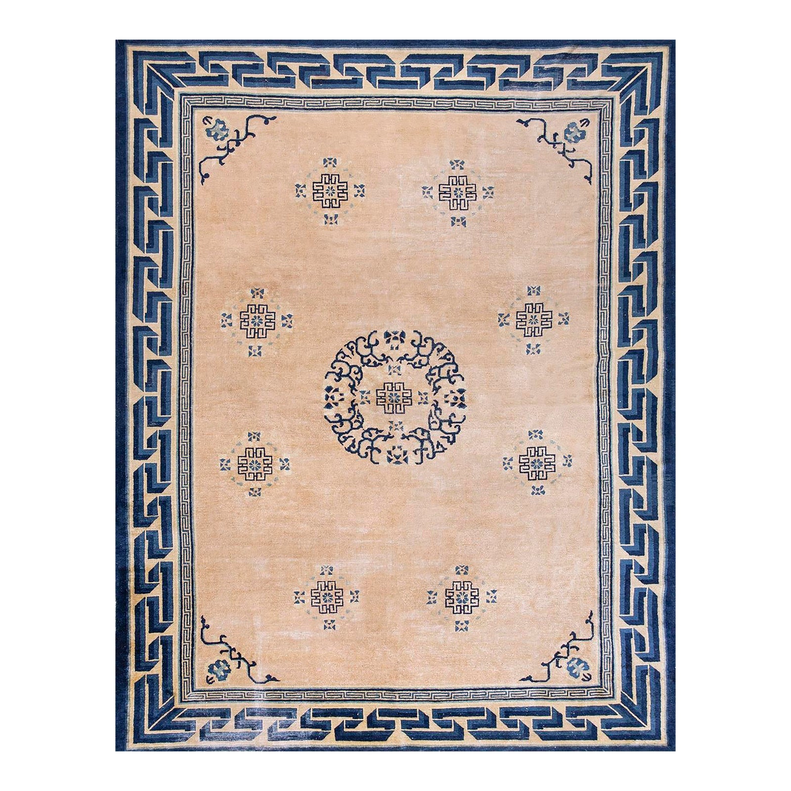 Sublime Rose Color With Peculiar Geometric Desing Antique Chinese ...