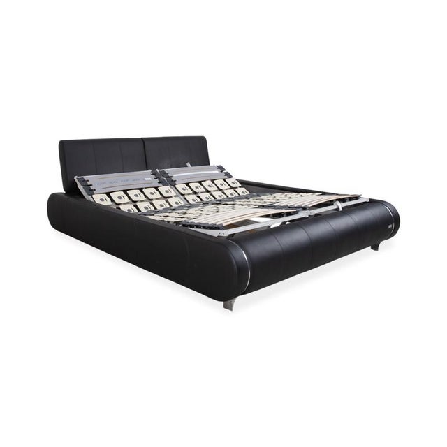 Joop! Swing Leather Bed Black Double Bed For Sale - Image 6 of 17