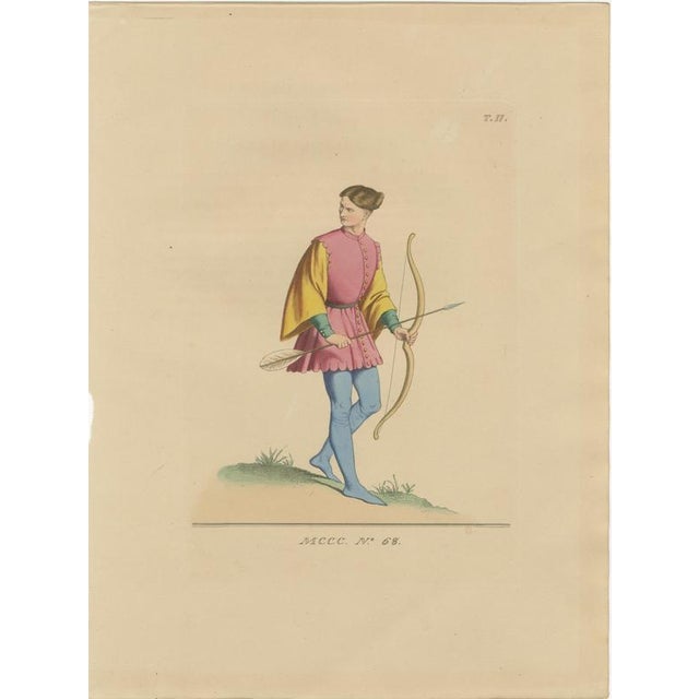 Paul Mercuri, Medieval Costume Prints, 1845, Engravings, Set of 10 For Sale - Image 9 of 14