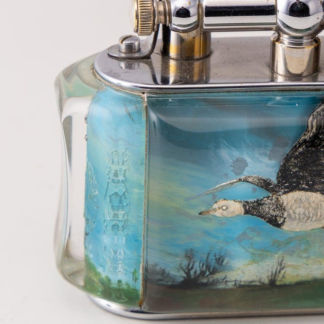 Vintage Aquarium Birds in Flight Table Lighter from Dunhill, 1950 For Sale - Image 14 of 18