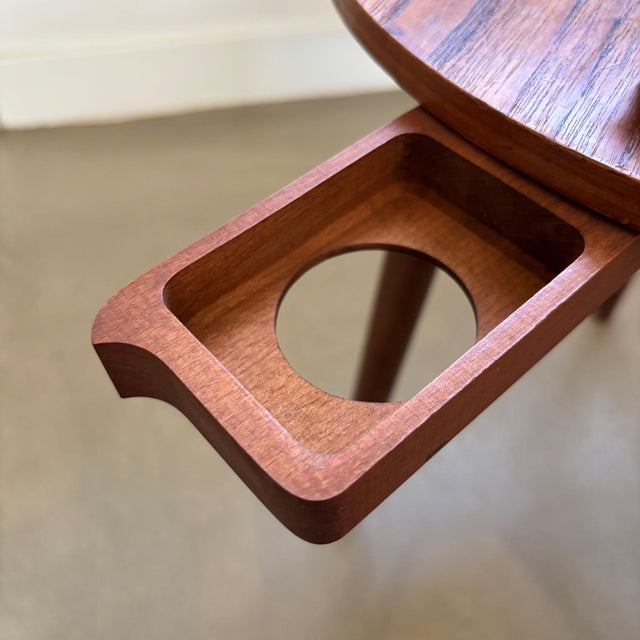 Teak Side Table with Magazine Holder from Gorm Mobler, 1950s For Sale - Image 12 of 14