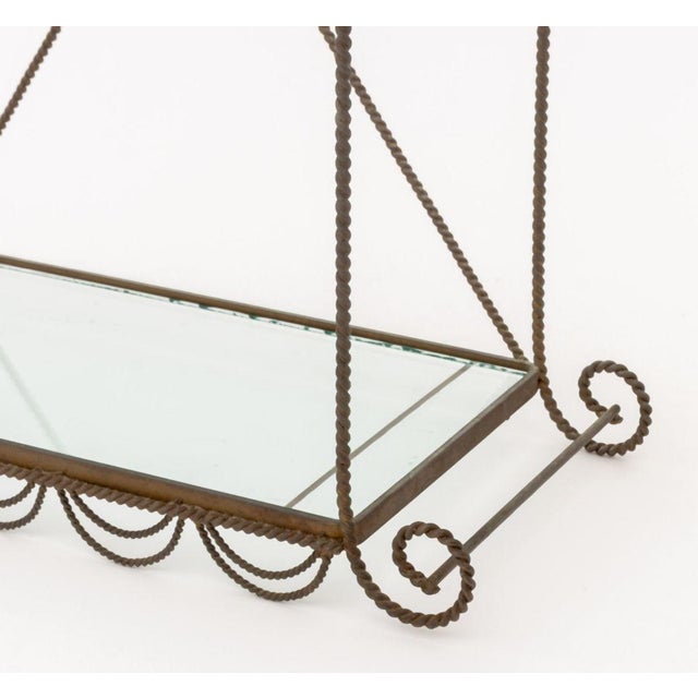 Regency Style Gilt Metal Three-Tier Etageres, Pair For Sale - Image 9 of 10