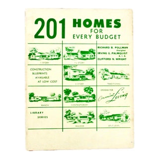 1958 201 Homes for Every Budget, Illustrated Plans Book For Sale