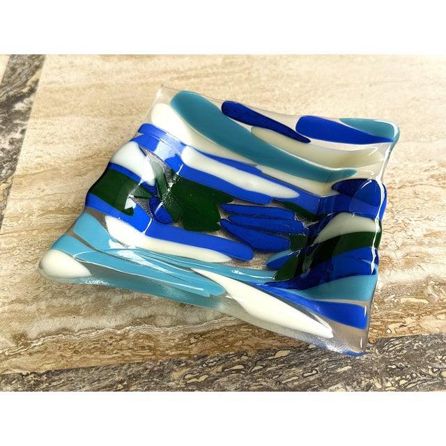 Early 21st Century Fused Art Glass Tray For Sale - Image 5 of 7