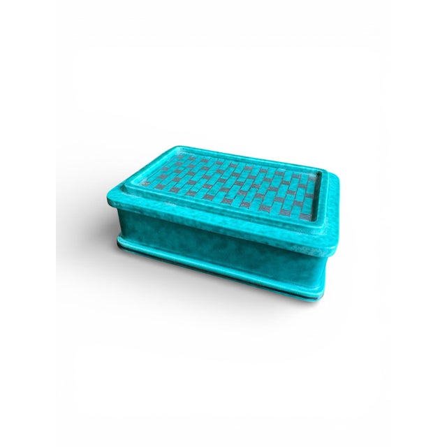 Art Deco 1940s Wilhelm Kåge for Gustavsberg 'Argenta' Trinket Box / Sweden For Sale - Image 3 of 6