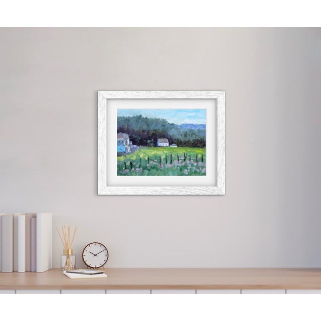 Contemporary Mendocino Pink Flowers, Impressionist Oil Painting For Sale - Image 3 of 8