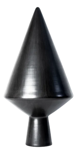 Black 52 Decorative Object and Table Mirror in Bucchero by Studio Lievito + Maddalena Vantaggi