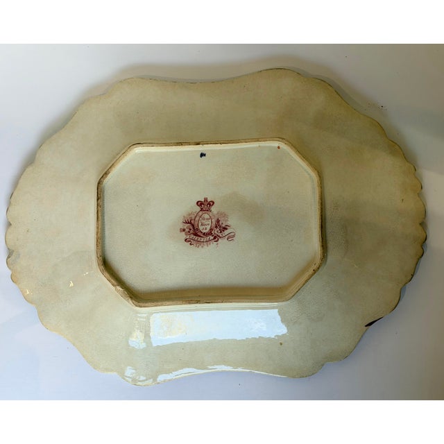 Antique Staffordshire Style Ironstone Valentia” Imari Transferware Covered Tureen & Platter For Sale - Image 11 of 12