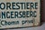 Industrial Route Forestière de l’Ungersberg Sign in Metal, 1940s For Sale - Image 3 of 8