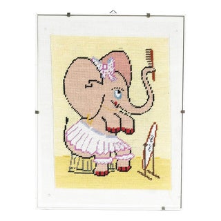 Dancing Elephant Cross Stitch Picture For Sale