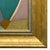 2020s Contemporary Teal Abstract Oil Painting in Vintage Gold Frame For Sale - Image 5 of 6