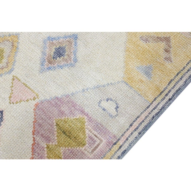 Turkish Oriental Hand Knotted Rug Turkish Oushak 2'10" x 4'9" For Sale - Image 3 of 9