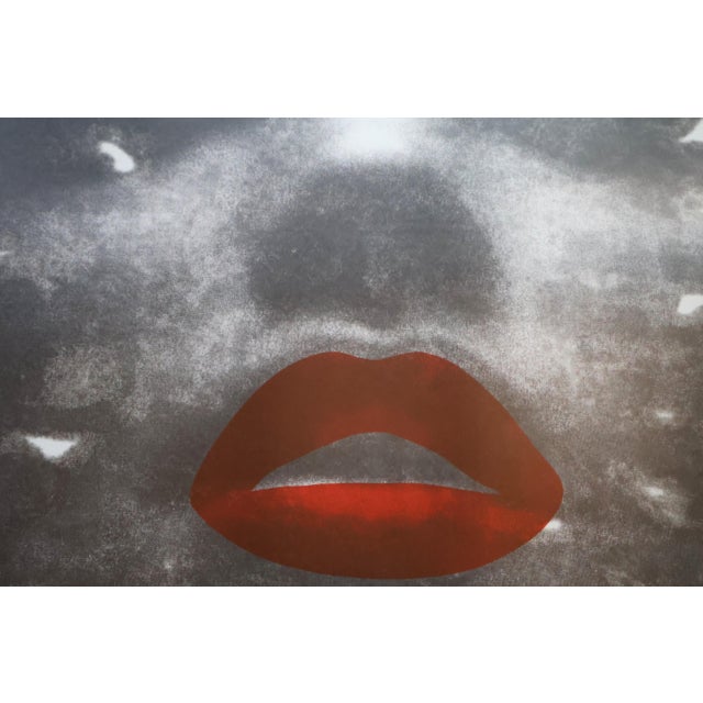 American Vintage 2000 David Hostetler Signed Numbered Lithograph "Goddess With Red Lips" — American Sculptor Female Form Art, Framed Original Print For Sale - Image 3 of 12