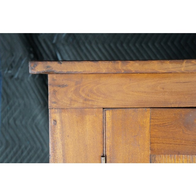 Late 19th Century Rare Primitive Antique American Farmhouse Oak Dry Sink Stepback Hutch Cupboard For Sale - Image 18 of 18