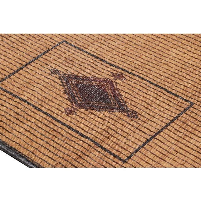 Rug & Kilim Vintage Moroccan Tuareg Tribal Reed & Leather Rug by Rug & Kilim, Morocco, 1950-1959 For Sale - Image 4 of 7