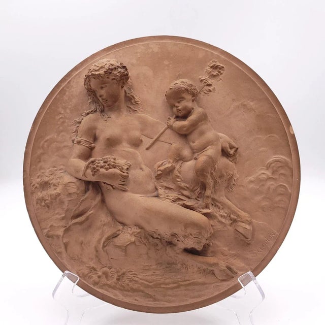 Pair of Plaques After Cloidon, France Circa 1900 For Sale - Image 4 of 7