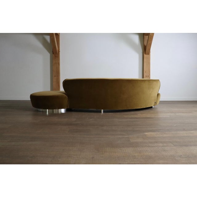 Vintage Serpentine Sofa in Velvet by Vladimir Kagan, 1999 For Sale - Image 14 of 17