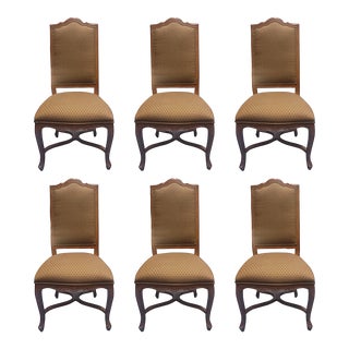 Set of 6 Ethan Allen Louis XV Style French Chairs For Sale