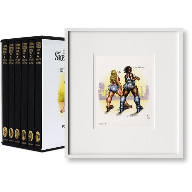 White TASCHEN Books Robert Crumb "Sketchbooks 1964-1982" 6-Volume Boxed Set and Signed Print, Limited Art Edition, 7 Pieces For Sale - Image 8 of 8