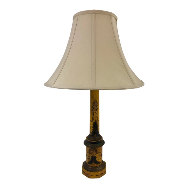 Charles X Painted Tole Lamp For Sale