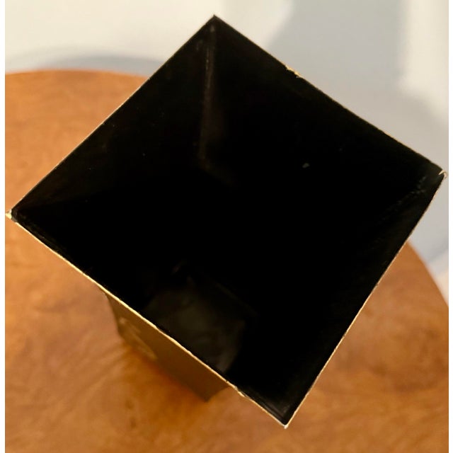 Late 20th Century Vintage Sterling Industries Hand-Painted Floral Wood Cachepot For Sale - Image 5 of 6