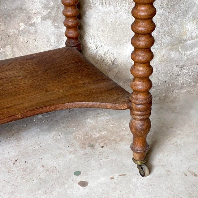 Wood Vintage Turned Wood Dressing Table, 1950s For Sale - Image 7 of 9