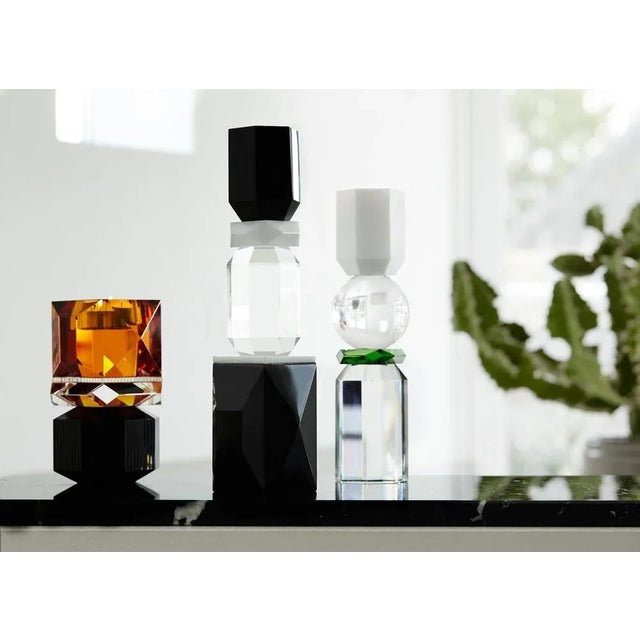 Contemporary Memphis T-Light Holder in Crystal from Reflections Copenhagen For Sale - Image 3 of 5