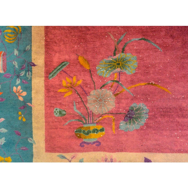 1920s Early 20th Century Chinese Art Deco Rug For Sale - Image 5 of 12