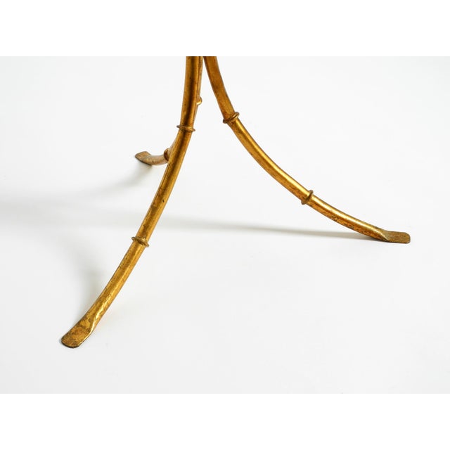 Mid-Century Florentine Gilded Side Table with Large Leaves and Glass Top, 1960s For Sale - Image 18 of 18