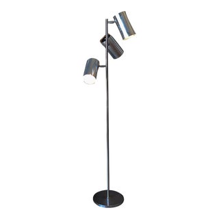 Chrome 3 Light Floor Lamp by Robert Sonneman for Koch & Lowy, Ca. 1970 For Sale