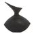 Modern Sculptural Vase in Black Shagreen by R&y Augousti For Sale