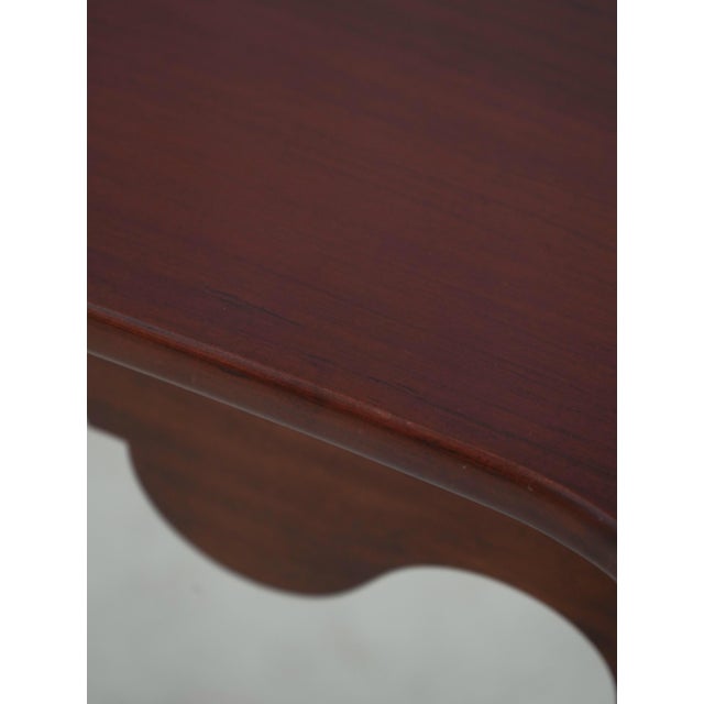 Harvard Bench Made Cherry Scallop Top Tea Table For Sale - Image 10 of 14