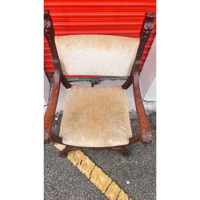 1930s Italian Renaissance Style 'Savonarola' Armchair For Sale - Image 10 of 10