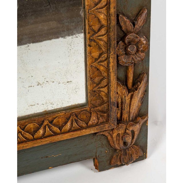 19th Century Carved Wood Mirror in the style of Louis XVI For Sale - Image 3 of 7
