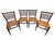 Mid-Century Modern Vintage Italian Gio Ponti Style Chiavari Ladder-Back Cane Dining Chairs, Set of 4, C. 1960s For Sale - Image 3 of 10