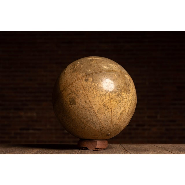 Rand McNally & Co. Vintage Rand McNally 12-Inch Lunar Globe With Custom Stand For Sale - Image 4 of 9