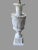 Stone Vintage Sculpted Marble or Alabaster Table Lamp Carved Leaf Motif For Sale - Image 7 of 8
