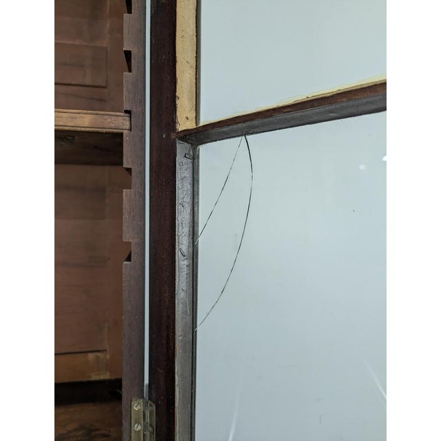 English Mahogany Bookcase with Secretary For Sale - Image 10 of 14