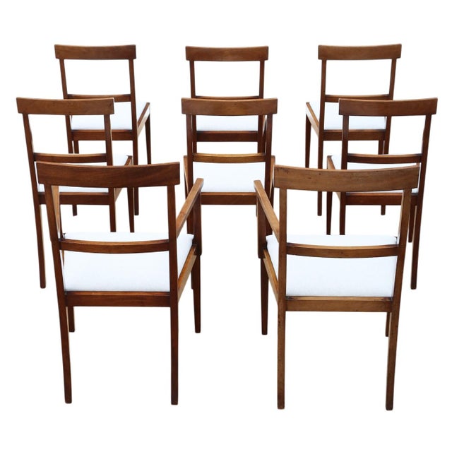 Antique fine quality set of 8 (6 + 2) edwardian / art nouveau dining chairs – c.1905 a fine and highly attractive set of...
