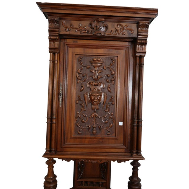 Very Rare French Walnut Antique Corner Cupboard Circa 1880 For Sale In West Palm - Image 6 of 6