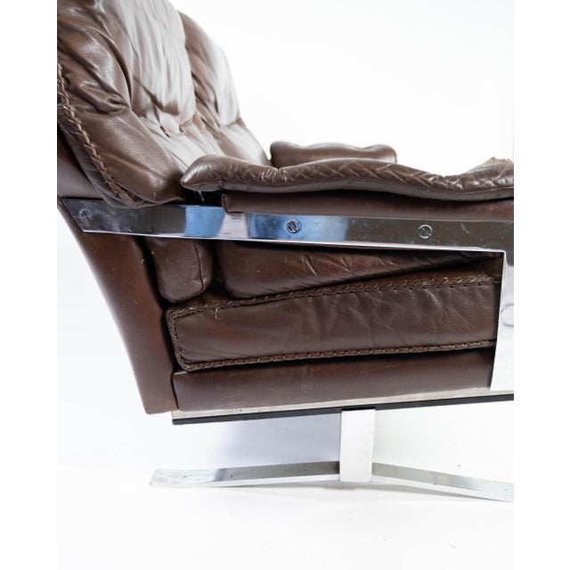 2-Seater Sofa in Patinated Brown Leather by Arne Norell, 1970s For Sale - Image 11 of 18